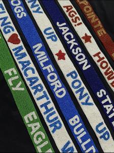 Correa para bolso con cuentas de níquel Multi Star en relieve, personalizada con cuentas de semillas de oro blanco estilo indio, accesorios con logotipo personalizado HUSSAIN CRAFTS - Product Image 3