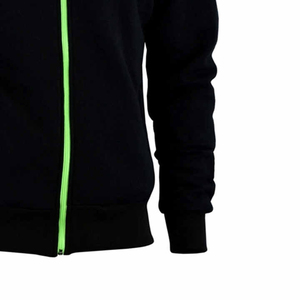 Haute qualité 100% coton hommes surdimensionné pleine fermeture éclair à capuche Logo personnalisé doux polaire plaine noir vêtements d'hiver hommes sweats à capuche - Product Image 4