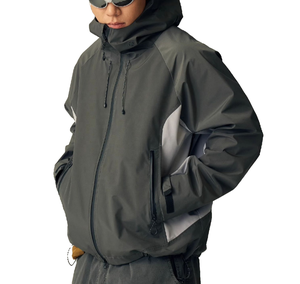 Chaqueta Impermeable con Capucha y Logotipo Personalizado, Chaqueta Cortavientos de Lona para Hombre, Nueva Chaqueta Impermeable de Moda, Color Naranja Tukon - Product Image 1