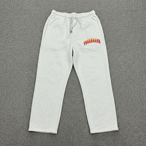 Pantalones Deportivos Casuales de Lona para Hombre, con Logotipo Personalizado Impreso en DTF, 100% Algodón, Corte Holgado, Color Sólido, Lavado Personalizado, Alta Calidad al por Mayor - Product Image 1