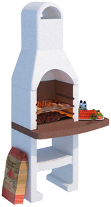 Barbecue in Cemento Stromboli con Griglia Cm. 90x58x193 H - Kg. 260 - Product Image 1