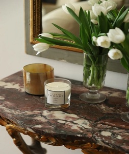 Portavelas Decorativo de Cerámica Ecológico con Base de Madera de F S International - Product Image 4