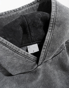 Custom Blank Regular Gsm Grey <b>Black</b> Vintage Distressed Wholesale <b>Men</b> Acid Wash <b>Hoodie</b> - Product Image 6