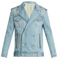 Chaquetas de Mezclilla de Algodón Crudo Tejidas a Medida para Mujer, con Botones, Fabricación Personalizada OEM, Venta al Por Mayor con Colores y Logotipo Personalizados para Invierno