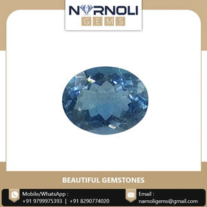 ลูกปัดพลอยอะความารีนธรรมชาติแบบเหลี่ยมเพชรพลอยหลวมผู้ผลิตอัญมณีสีเงิน - Product Image 2