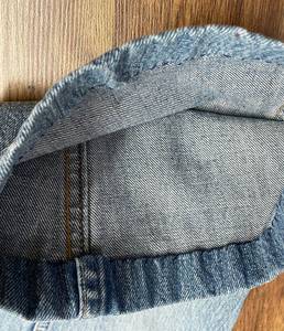 2T pantalón bordado Baggy Streetwear Denim | Hip Hop Hebilla Correas | Edgy Grunge Outfit | Dark Y2K Estética | Patchwork de pierna ancha - Product Image 5