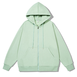 Streetwear Sweats à capuche zippés pour hommes Sweat à capuche zippé d'hiver en molleton de coton avec poches kangourou Sweats à capuche lourds personnalisés - Product Image 5