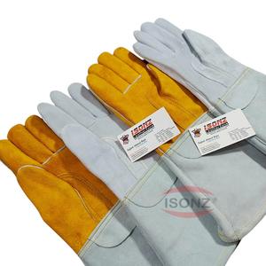 ISONZ โรงงานผลิตโดยตรง ถุงมือเชื่อมอาร์กอนคุณภาพพรีเมียม 750 สำหรับงานหนัก ทนความร้อน บุผ้าฝ้าย ป้องกันแรงกระแทก - Product Image 6