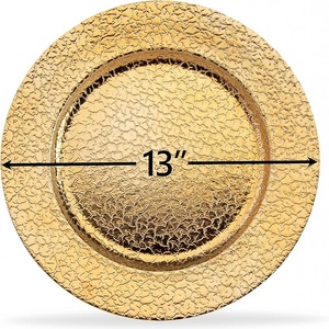 Newest Design Charger Plate Plate Dish Round Metal Sustainable Dinnerware Dishware <b>Safe</b> for Charger Dishes Plate - Product Image 6