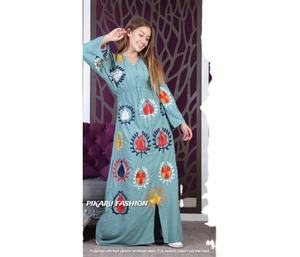 ชุดเดรสแมกซี่แฟชั่นสูงปักลาย,ชุดเดรสกระโปรงยาวด้านหน้าเดรสสไตล์ยิปซีผ่าหน้าสไตล์โบโฮปี2023 - Product Image 2