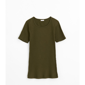 เสื้อยืดสตรีผ้าฝ้าย100% แขนสั้นเสื้อท่อนบนผ้าฝ้ายสั้นแบบพิมพ์โลโก้ได้ตามต้องการ - Product Image 6