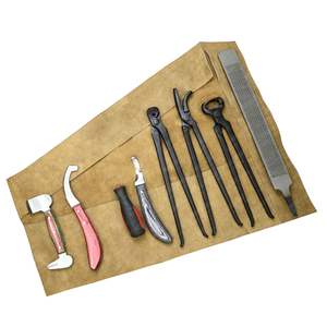 Recién llegado, juego de mantenimiento de pezuña de caballo, herramientas de recorte, pezuña curvada y cuchillo de huevo Bot, cortador de remache, pinza de 12 ", amortiguador de doble cara - Product Image 1