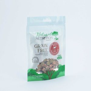 Spuntini di nutrizione naturale bistecca carne e verdure grano gratis per cani 75 Gr