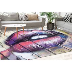 Alfombra Estampada con Graffiti de Labios - Alfombra Grande para Entrada, Decoración de Pared, Regalo para el Hogar, con Pelo Suave - Product Image 2