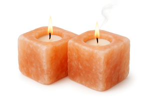 Fabriqué à la main naturel sel de l'Himalaya bougeoir carré rond forme de coeur en vrac en gros décor à la maison fête de mariage cadeau romantique - Product Image 3