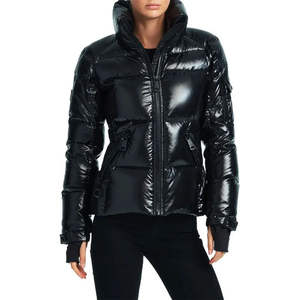 Veste matelassée pour femme de haute qualité, imperméable, col montant, coton, nylon, blazer, veste bomber, vente en gros 2025 - Product Image 1