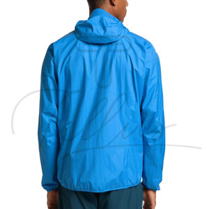 เสื้อแจ็คเก็ตกันฝนแบบมีฮู้ดสำหรับผู้ชาย น้ำหนักเบา กันน้ำ กันลม สีพื้น ไซส์ใหญ่ พร้อมโลโก้ด้านหน้า เหมาะสำหรับกิจกรรมกลางแจ้ง - Product Image 5