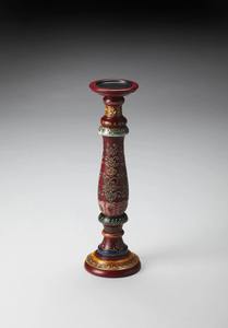 Porte-bougie en bois rouge design pour la décoration de la maison, élégant présentoir de table, accent élégant pour le salon et la chambre à coucher - Product Image 5