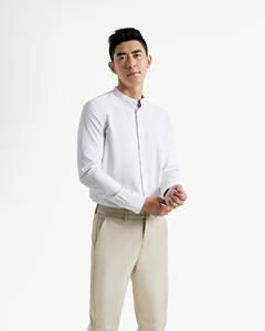 Chemise oxford à manches longues et col montant pour homme, ajustée, couleur personnalisée par routine Vietnam - Product Image 5