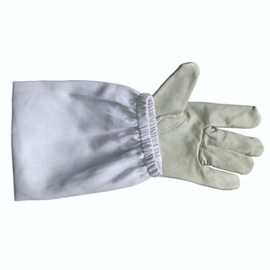 ถุงมือป้องกันการเลี้ยงผึ้งถุงมือหนังแท้ที่มีการออกแบบให้มีแขนยาวทำจากผ้าฝ่ามือและทนทาน - Product Image 5