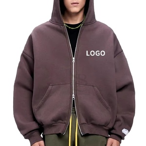 Sudaderas con capucha en blanco personalizadas de lujo Algodón Mejor calidad Bordado Logo Sudadera con capucha Peso pesado Sudaderas con capucha de gran tamaño personalizadas - Product Image 1