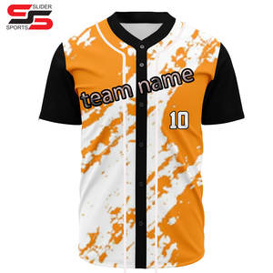Nouveau design de matériel de sublimation avec logo personnalisé sergé brodé 100% polyester vierge à séchage rapide pour hommes maillot de baseball à fines rayures - Product Image 4