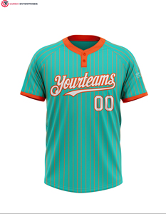 Camisetas de Softbol al Por Mayor, OEM, Transpirables, 100% Poliéster, con Rayas, Dos Botones, Nombre, Número y Logotipo Personalizados, para Hombre y Mujer - Product Image 4