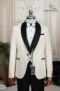 Costume de marié sur mesure % 80 Laine % 20 Polyester Slimfit pour les occasions formelles - Product Image 3