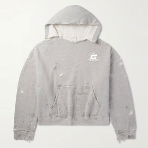 เสื้อฮู้ดดี้ผู้ชายสไตล์วินเทจเท่ๆ ผ้าฝ้ายฟลีซ 100% เป็นมิตรกับสิ่งแวดล้อม สวมใส่สบาย เหมาะสำหรับแฟชั่นสตรีท - Product Image 1