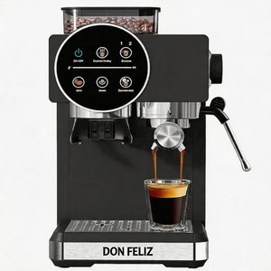 Don Feliz 1350W Programmable Digital Control Stainless Steel Professional Espresso <b>Machine</b> 20 Bars 1.8L Tank 100g Bean Hopper - Product Image 1