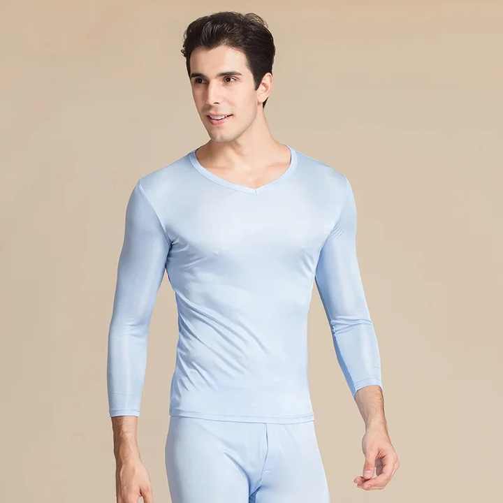 Wholesale Men's Thermal Underwear Long Sleeved Cotton Trousers Modal Long Johns Customizable OEM Product