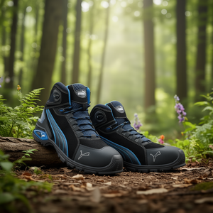 Rio Black Mid Safety Boots Size 46 S3L FO SR 20345:2022 Compliance Black/Blue - Product Image 3