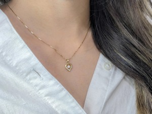 สร้อยคอจี้เพชรโมอิสซาไนต์ VVS แบรนด์ดัง ดีไซน์รูปหัวใจทอง 14k หรูหราทันสมัยสำหรับผู้หญิง ราคาประหยัด - Product Image 5