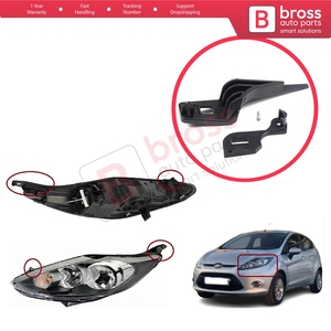 BHL43 Headlight <b>Holder</b> Mount Repair Bracket Tab Set Left Side for Fiesta MK6 CB1 CCN B299 B409 2008-2013 8A6113W030 - Product Image 5