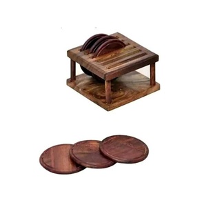 Sous-verres en bois de haute qualité pour hôtel restaurant maison sous-verre en bois pour surface de table faire en inde - Product Image 1