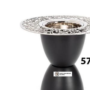 <b>Black</b> Bone Resin Lantern Gold Handle | Modern Handmade Eco-Friendly <b>Candle</b> Lantern for Christmas Valentine's Day Home Event - Product Image 3