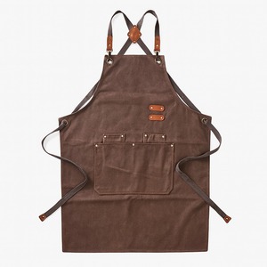 High Quality Bib Sleeveless <b>Work</b> <b>Apron</b> 100% Canvas Custom Logo Cotton Customized Color Waterproof 1-4 Pockets Customized Packing - Product Image 5