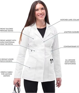 Nouveau Style Élastique Logo Personnalisé Uniformes D'hôpital Scrubs Manteaux De Laboratoire Médical Infirmière Uniforme Scrubs Uniformes Costume Fabriqué au Pakistan - Product Image 4