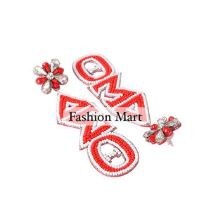 2024 Pendientes DST con cuentas de moda Ventas calientes Sorority Socials y ocasiones festivas Patrón en forma de ala - Product Image 2