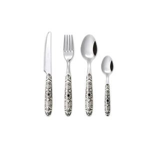 Juego de cubiertos de acero inoxidable de alta calidad al por mayor, cubiertos de estilo explosivo, tenedor de espejo, cuchara, cuchillo, sostenible, respetuoso con el medio ambiente - Product Image 2