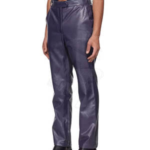 Vêtements décontractés de haute qualité pantalons en cuir pour hommes couleur personnalisée meilleures ventes pantalons en cuir pour hommes - Product Image 5
