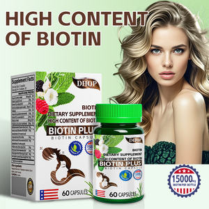 Cápsulas de biotina 15000mg Suplemento de alta potencia Biotina Plus para un cabello saludable Soporte 60 Cápsulas para el crecimiento del cabello - Product Image 4
