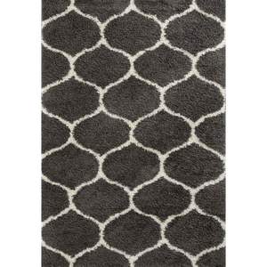 พรมขนสัตว์เทียมสีเทาเข้มสไตล์โมร็อกโก 640-Tufted ขนกระต่ายเทียม สำหรับห้องนั่งเล่น พรมรูปทรงสี่เหลี่ยมคลาสสิก ตกแต่งทางเดิน ห้องนอนวัยรุ่น - Product Image 1