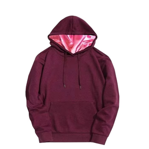 2025 logotipo personalizado estilo Hip Hop hombres peso pesado satén seda forrado Sudadera con capucha de algodón grueso de alta calidad para la temporada de otoño - Product Image 1