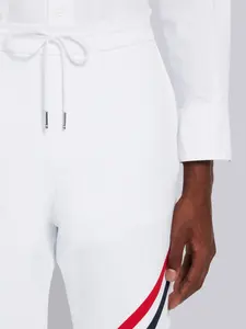 Pantalones Deportivos Unisex con Bordado Personalizado, Pantalones de Chándal Rectos con Rayas, Pantalones Deportivos Holgados con Cintura Elástica y Parches para Hombre - Product Image 5