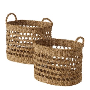 Seagrass Organizer Herringbone <b>Square</b> <b>Basket</b> Handmade <b>Storage</b> <b>Basket</b> Wholesale eco-friendly Made in Viet Nam - Product Image 2