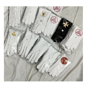 Ordre maçonnique de l'étoile de l'est Gants en tissu Franc-maçonnerie Regalia BLEU ROYAL THIN SQUARE & COMPASS pièces logo Broderie 2025 - Product Image 1