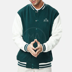 Men's Letterman Winter Jacket High Quality Polyester/Cotton Solid Color Long Sleeve Warm Stand Collar Breathable Quick <b>Dry</b> <b>Coat</b> - Product Image 1