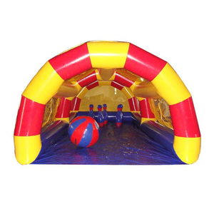 Jeu de bowling gonflable en PVC, taille personnalisable, installation facile pour les parcs d'attractions commerciaux en plein air/intérieur, les fêtes d'anniversaire, la location - Product Image 1