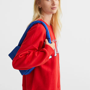 Sudadera casual de manga larga con estampado de letras para mujer, top corto ajustado que deja ver el ombligo - Product Image 3